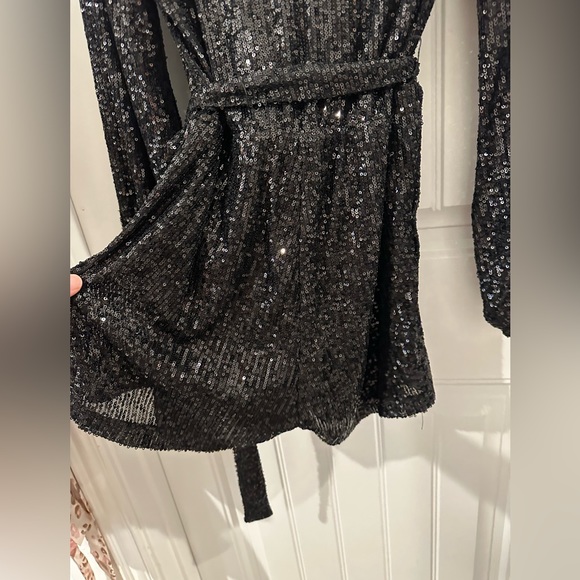 Black Sequin Romper - Picture 5 of 5